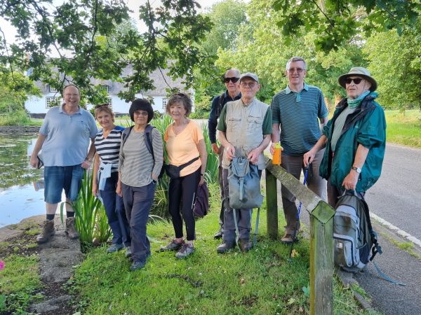 A previous gathering of ramblers en route to Woodhurst